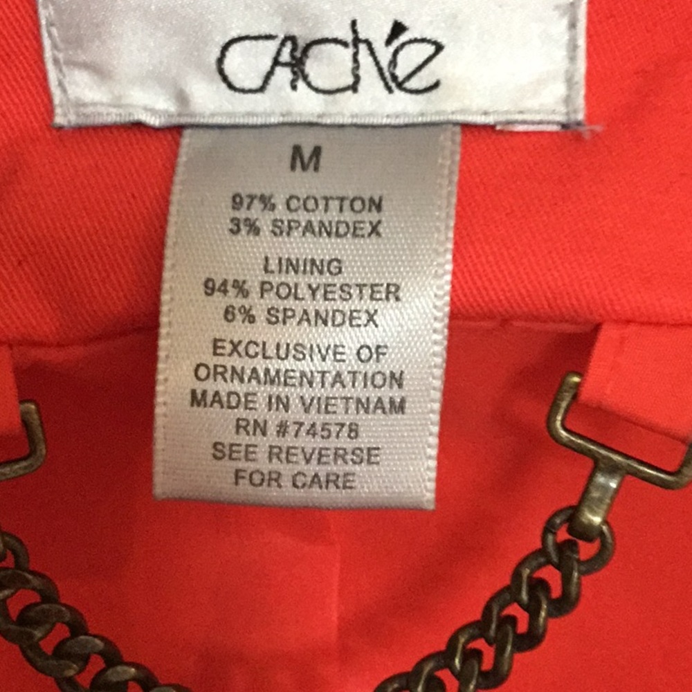 Cache Red Cropped Spring/Summer Jacket - Picture 6 of 6